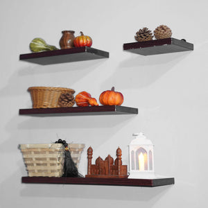 🛠️ Wall-Mounted White & Black Floating Shelves | Modern Storage & Décor! 🏡