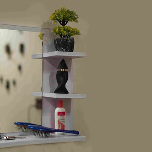 🪞 Elegant Wall Mirror with Shelves | Space-Saving & Stylish Storage! 🏡