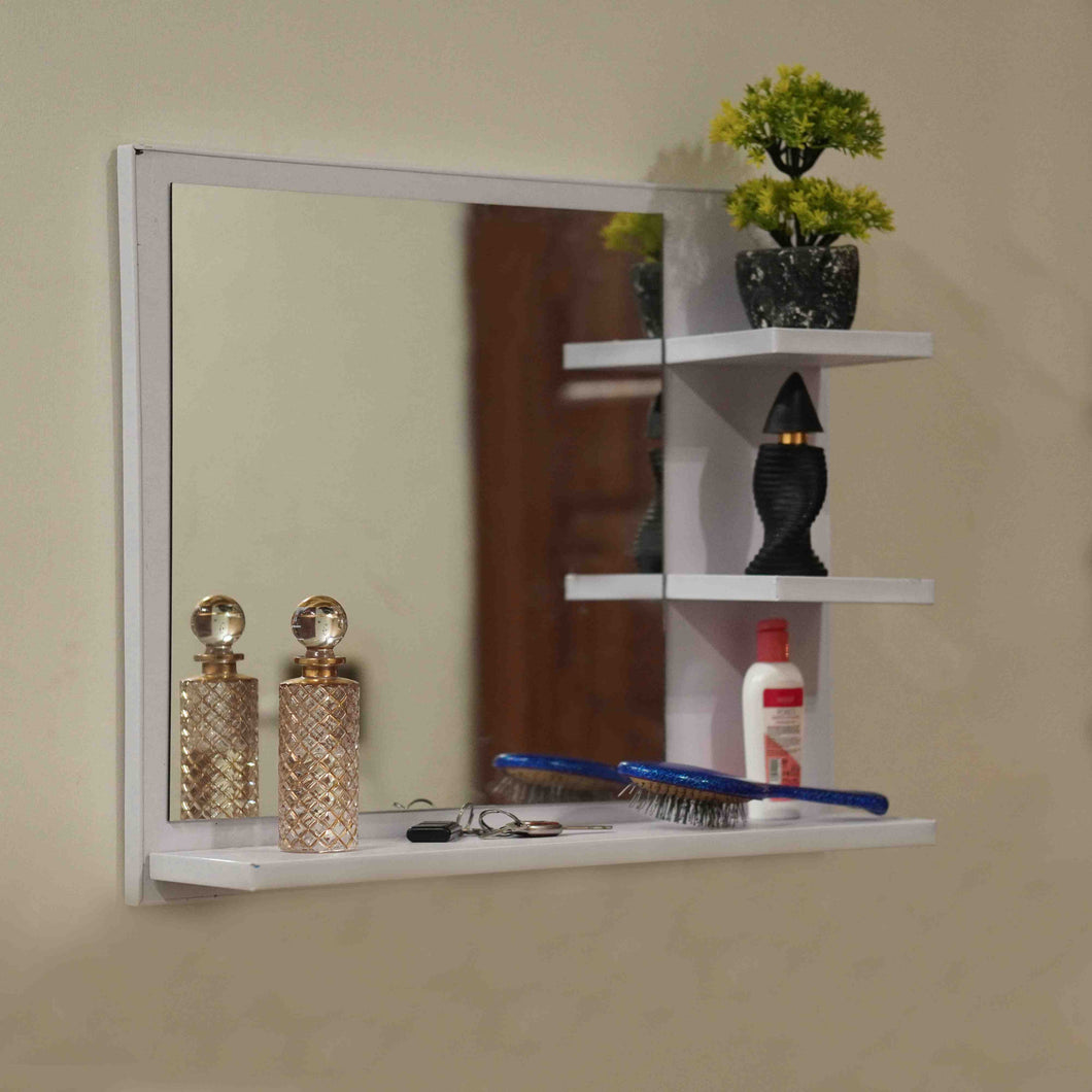 🪞 Elegant Wall Mirror with Shelves | Space-Saving & Stylish Storage! 🏡