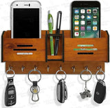 📱🔑 Wooden Mobile & Key Holder | Stylish & Secure Organization! 🏡