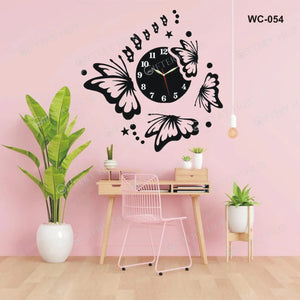 🦋 Butterflies with Stars Wall Clock by SIA DECOR 🦋