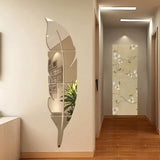 🪞🏡✨ Silver Acrylic Leaf Mirror | Elegant Home & Office Décor! 🏡🪞