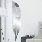 🪞🏡✨ Silver Acrylic Leaf Mirror | Elegant Home & Office Décor! 🏡🪞