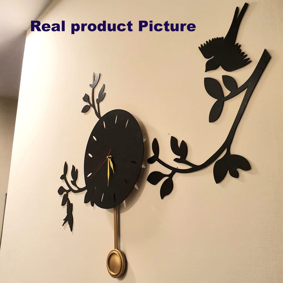 🕰️Birds on Branches Scenic Pendulum Clock 🌿