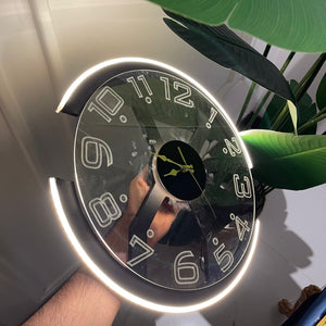 🕰️ Neon Glow Time: Modern Wall Clock With Ambient Light - SIA DECOR's Neon Art Wall Clocks! 🏠✨ECOR'