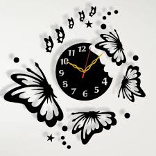 🦋 Butterflies with Stars Wall Clock by SIA DECOR 🦋