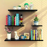 🛠️ Wall-Mounted White & Black Floating Shelves | Modern Storage & Décor! 🏡